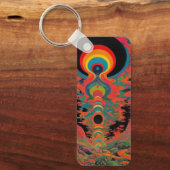 Trippy Vintage 1960s Psychedelic Retro Artwork キーホルダー (正面)