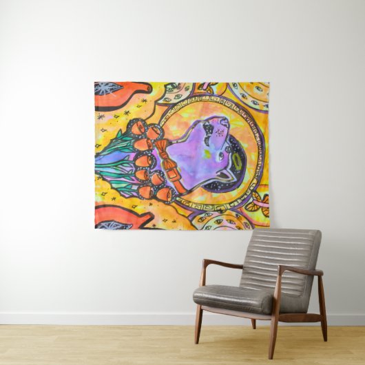 Trippy Whimsical Psychedelic Wall Art | LW タペストリー (インサイチュ(横))