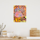 Trippy Whimsical Surreal Poster| Embrace the Li ポスター (キッチン)