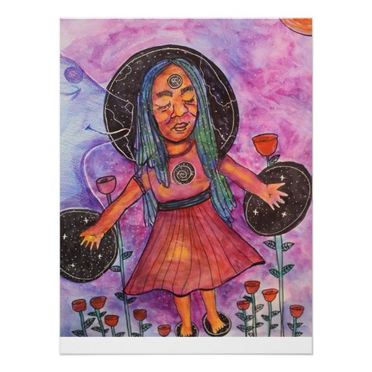  Trippy Whimsical Surreal Poster | Lukes word 2 ポスター (正面)