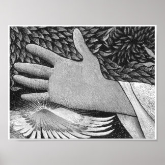 Triptych歓迎キリスト8.5X11 B/Wポスター ポスター