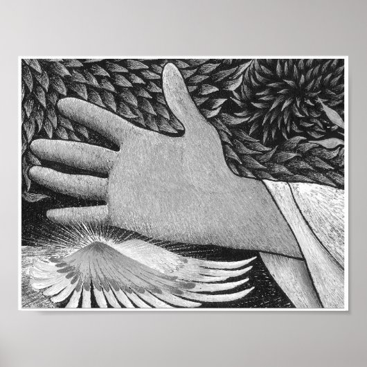 Triptych歓迎キリスト8.5X11 B/Wポスター ポスター (正面)