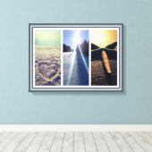 Triptych 3フォトキャンバスの壁アートプリントテンプレート キャンバスプリント (インサイチュ (ウッドフロア))