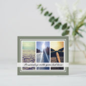 Triptych 3 photo collageテンプレート休日はがき シーズンポストカード (スタンド正面)