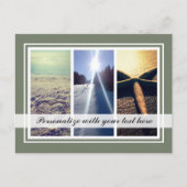 Triptych 3 photo collageテンプレート休日はがき シーズンポストカード (正面)