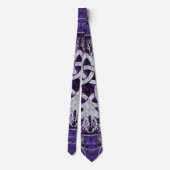 Triquetraのアメジストおよび銀との生命の樹 ネクタイ (裏面)