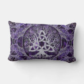 Triquetraのアメジストおよび銀との生命の樹 ランバークッション (裏面)