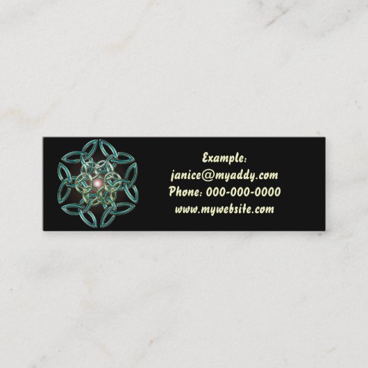 Triquetraの円の結び目のプロフィールカード スキニー名刺 (正面)