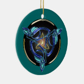 Triquetraの木のオーナメントの円 セラミックオーナメント (右)