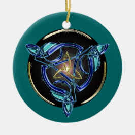 Triquetraの木のオーナメントの円 セラミックオーナメント