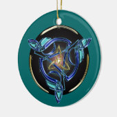 Triquetraの木のオーナメントの円 セラミックオーナメント (左)