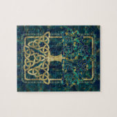 Triquetraの記号を用いる人生のYggdrasilの木 ジグソーパズル (横)