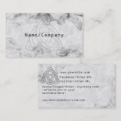 Triquetraの銀製の斜角 名刺 (正面/裏面)