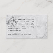 Triquetraの銀製の斜角 名刺 (裏面)