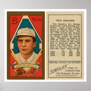 TrisのスピーカーのRed Soxの野球1911年 ポスター