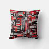 Trishaの青海原の赤い灰色の枕PB クッション (裏面)