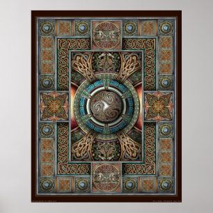 Triskelion Mandala IIポスター(22x28") ポスター