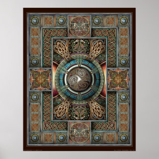Triskelion Mandala IIポスター(22x28") ポスター