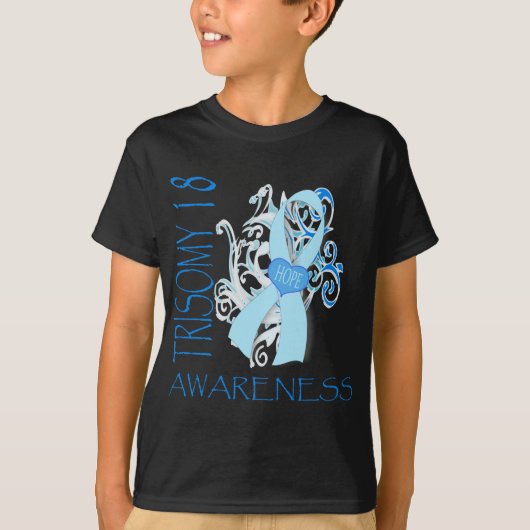 TRISOMY 18のTRISOMY 18の認識度 Tシャツ (正面)