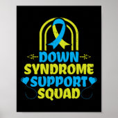 Trisomy 21 Down Syndrome Support Squad Ribbon ポスター (正面)