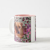 Trista花の救助犬 ツートーンマグカップ (正面左)