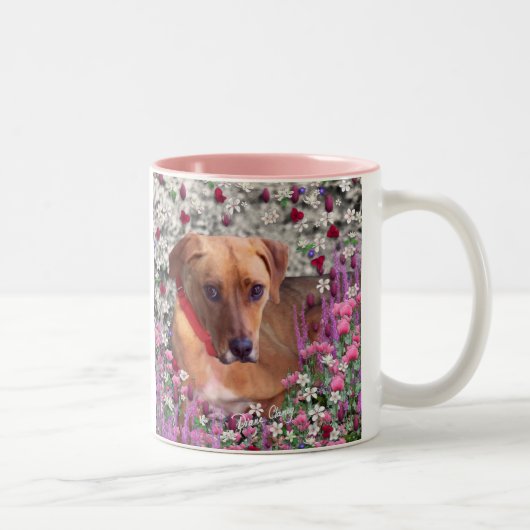 Trista花の救助犬 ツートーンマグカップ (右)
