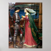 Tristan and Isolde by John William Waterhouse ポスター (正面)