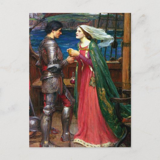 Tristan and Isolde, c. 1916 by John Waterhouse ポストカード (正面)