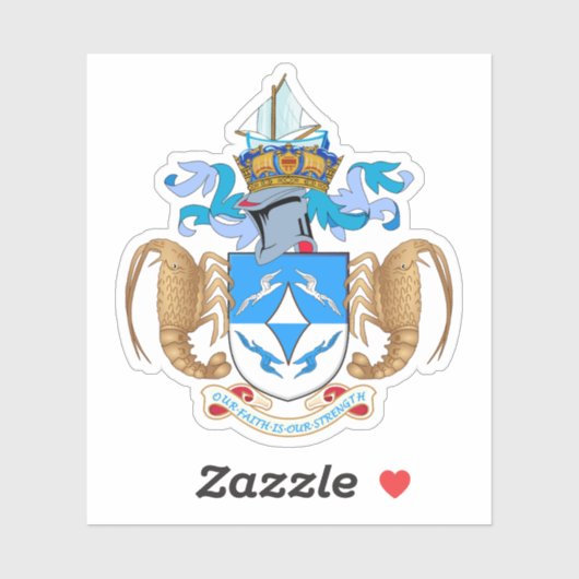 Tristan da Cunha coat of arms, British Overseas シール (シート)