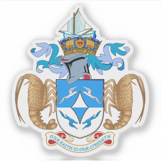 Tristan da Cunha coat of arms, British Overseas シール (正面)