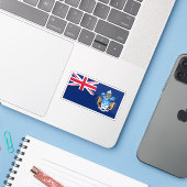 Tristan da Cunha flag, British Overseas Territory シール (ノートパソコンとiPhone)