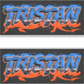 Tristan Vorname Name Graffiti Aufkleber Sticker シール (正面)