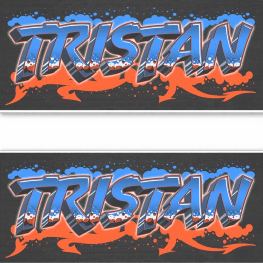 Tristan Vorname Name Graffiti Aufkleber Sticker シール (正面)
