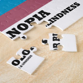 Tritanopiaの青黄色い色盲 ジグソーパズル (側面)