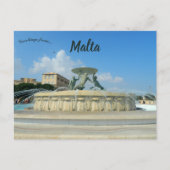 Tritons Fountain in Valletta Malta ポストカード (正面)