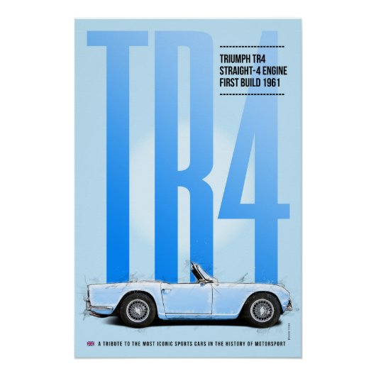 Triumph TR4 ポスター (正面)