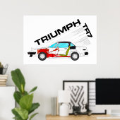 Triumph TR7ドロップヘッド仕様 ポスター (ホームオフィス)