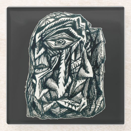Triumviate、インクスケッチ ガラスコースター (正面)