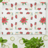 Trivet Christmas Holiday Red Poinsettia and Gold キッチンタオル (折り畳み)