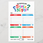 Trivia gaming 50 questions answer sheets チラシ (正面)