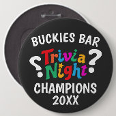 Trivia Night game night colorful fun quiz award 缶バッジ (正面&裏面)