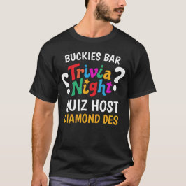 Trivia Night game night colorful fun quiz host Tシャツ