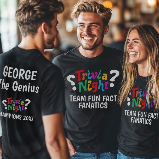 Trivia Night game night colorful team bonding Tシャツ