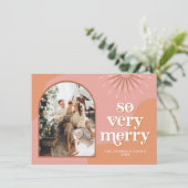 TRIXIEレトロアーチ写真ボホクリスマスカード 招待状 (スタンド正面)