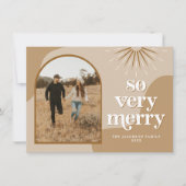 TRIXIEレトロアーチ写真ボホクリスマスカード 招待状 (正面)