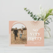 TRIXIEレトロアーチ写真ボホクリスマスカード 招待状 (スタンド正面)