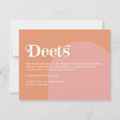 TRIXIEレトロアーチ70のテーマのDeets詳細カード 招待状 (正面)