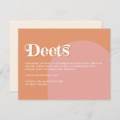 TRIXIEレトロアーチ70のテーマのDeets詳細カード 招待状 (正面/裏面)