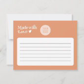 TRIXIEレトロオレンジピンク70sビジネスサンキュー 招待状 (裏面)