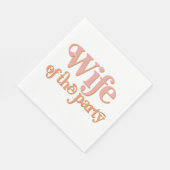 TRIXIEレトロ70の妻パーティーバチェロレッテ スタンダードランチョンナプキン (角)